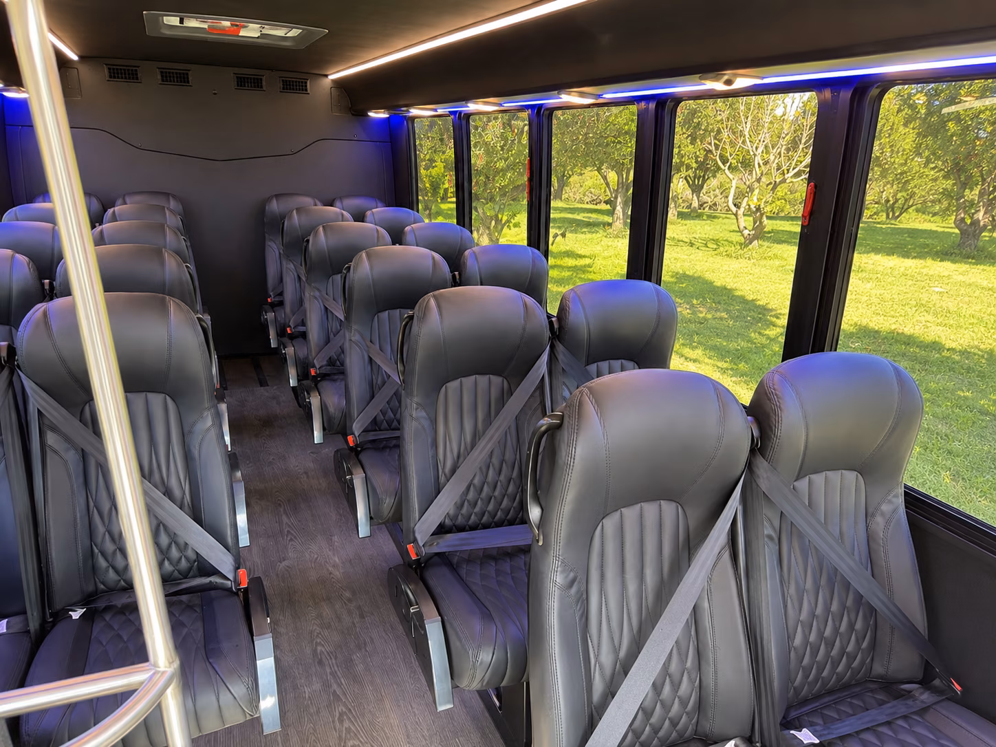 ventura wine tour brewery transportation onboard seating